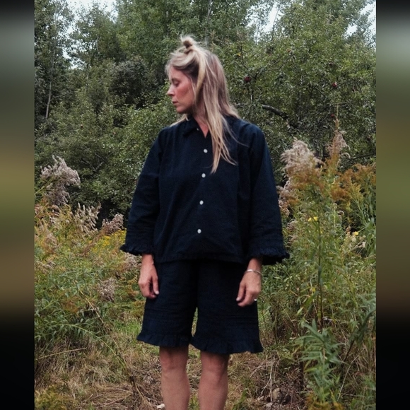 Rudy Jude Pants - Rudy Jude Adult Pillowcase Shorts In Color "Black Indigo", Size XL